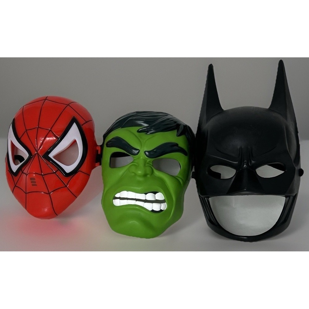 Superhero Masks Spider-Man Hulk Batman Kids Costume Dress Up Marvel DC Comics